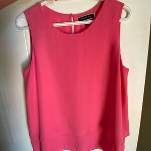NWOT Melanie Lyne sleeveless double layered pink blouse
